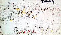 Purvis Young 1970 43x27 Huge Original Painting by Purvis Young - 0