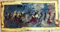 Untitled Painting 21x41 Original Painting by Purvis Young - 1 Untitled Painting 21x41 Original Painting by Purvis Young - 1