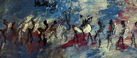 Untitled Painting 21x41 Original Painting by Purvis Young - 0