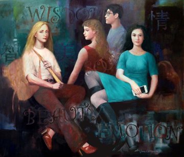 Youth Symbol 2014 50x56 Super Huge Original Painting - Zifen Qian Youth Symbol 2014 50x56 Super Huge Original Painting - Zifen Qian