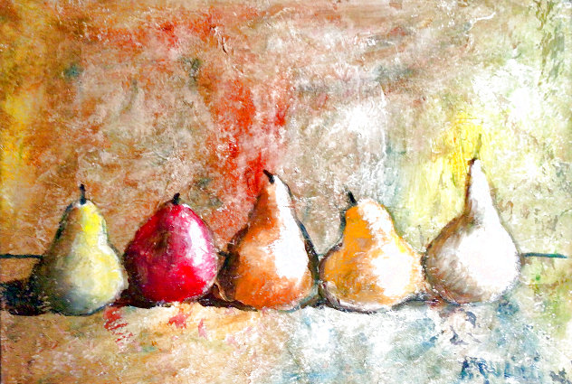 Golden Pears 2002 28x34 Original Painting by Alicia Quaini