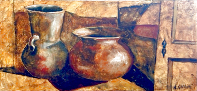 Amphora Still Life 36x72 - Huge Mural Sized Original Painting by Alicia Quaini