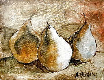 3 Little Pears 1998 16x20  Original Painting - Alicia Quaini