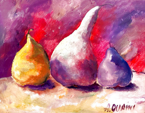 3 Pears 1997 14x18 Original Painting - Alicia Quaini