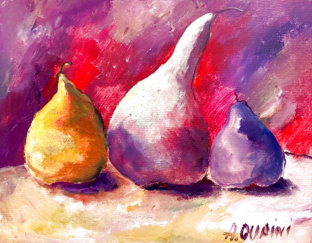 3 Pears 1997 14x18 Original Painting by Alicia Quaini