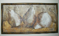 Three Pears 41x77 Huge Original Painting by Alicia Quaini - 1 Three Pears 41x77 Huge Original Painting by Alicia Quaini - 1