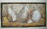 Three Pears 41x77 Huge Mural Size Original Painting by Alicia Quaini - 1