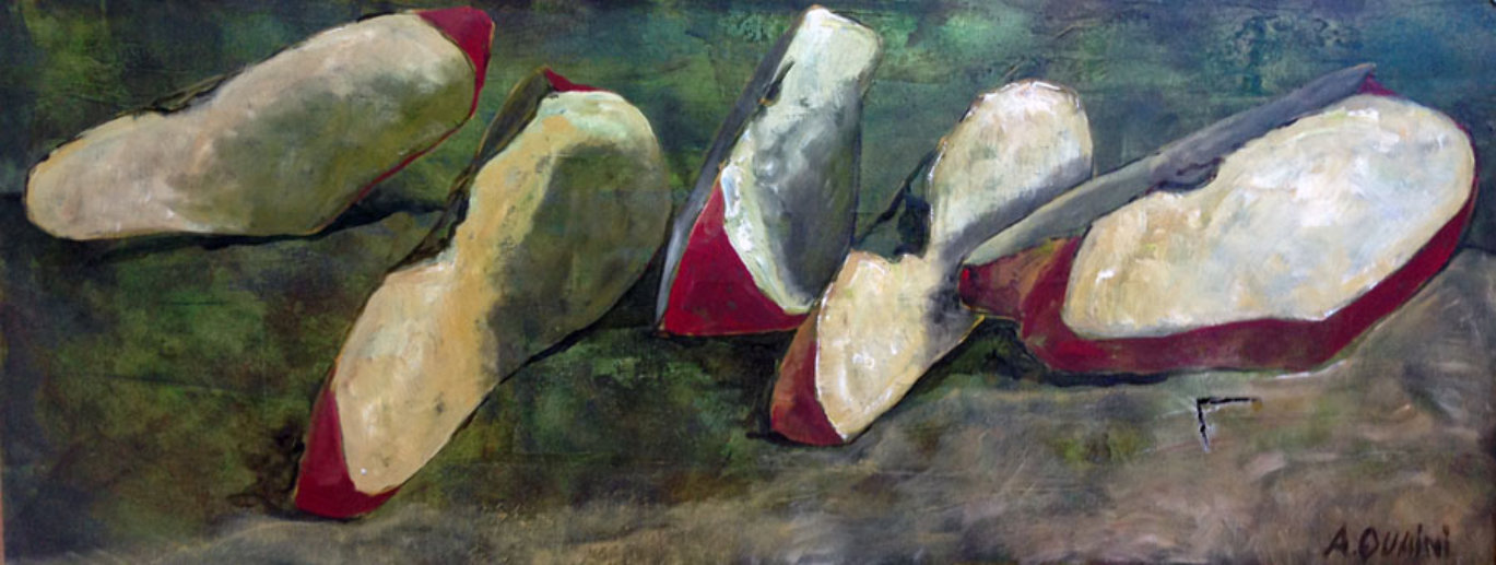 Apples 1993 25x61 Original Painting by Alicia Quaini Apples 1993 25x61 Original Painting by Alicia Quaini