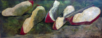 Apples 1993 25x61 Huge Original Painting - Alicia Quaini Apples 1993 25x61 Huge Original Painting - Alicia Quaini