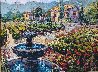 Fountain Classic Rose And Vineyard 2000 23x29 Original Painting by Steve Quartly - 0