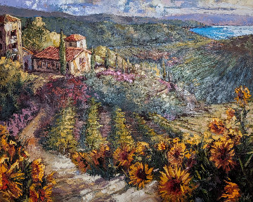 Sunflowers of Tuscany 2003 50x60 Super Huge Original Painting - Steve Quartly Sunflowers of Tuscany 2003 50x60 Super Huge Original Painting - Steve Quartly