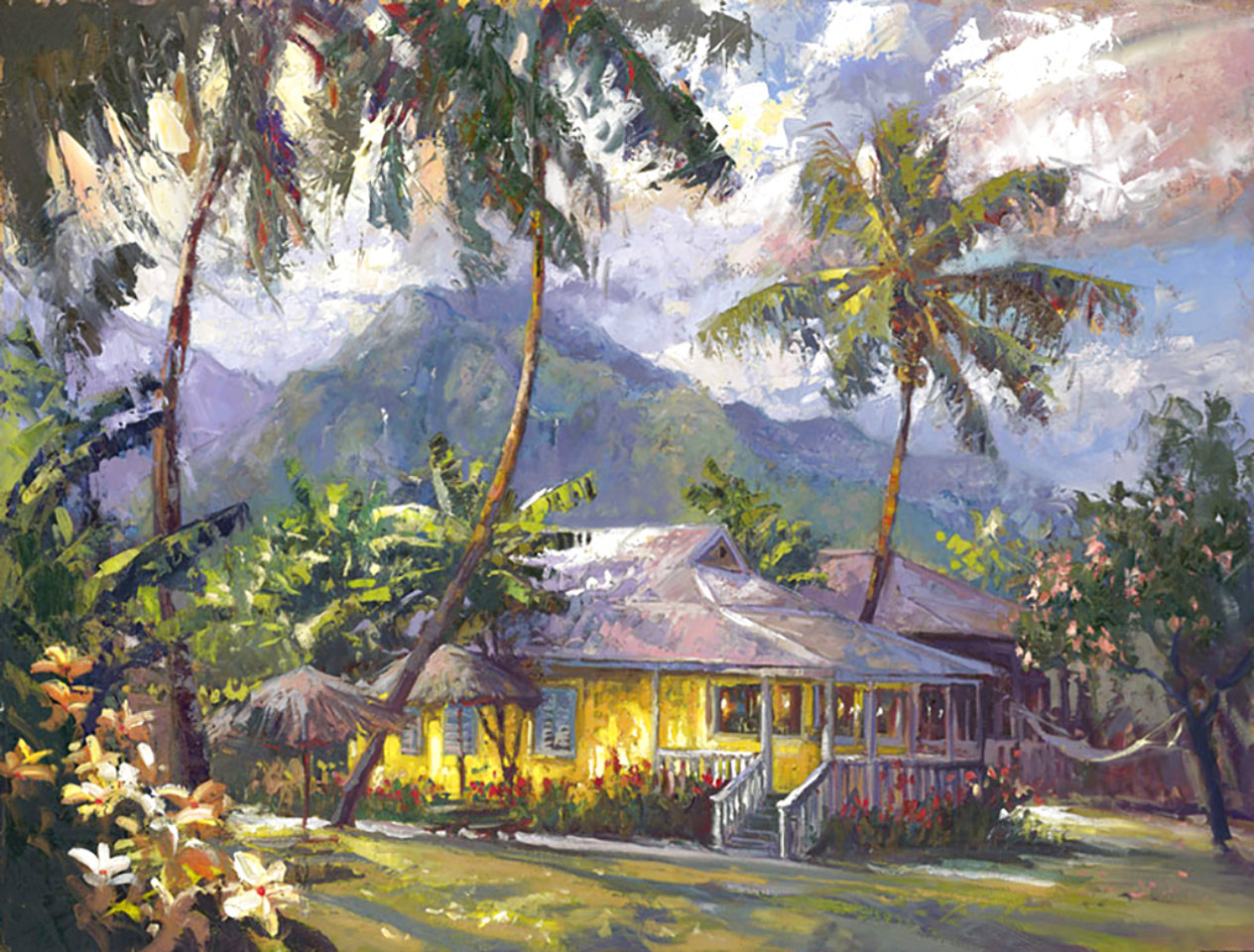 Heavenly Hanalei 2007 Limited Edition Embellished Giclee on Canvas by