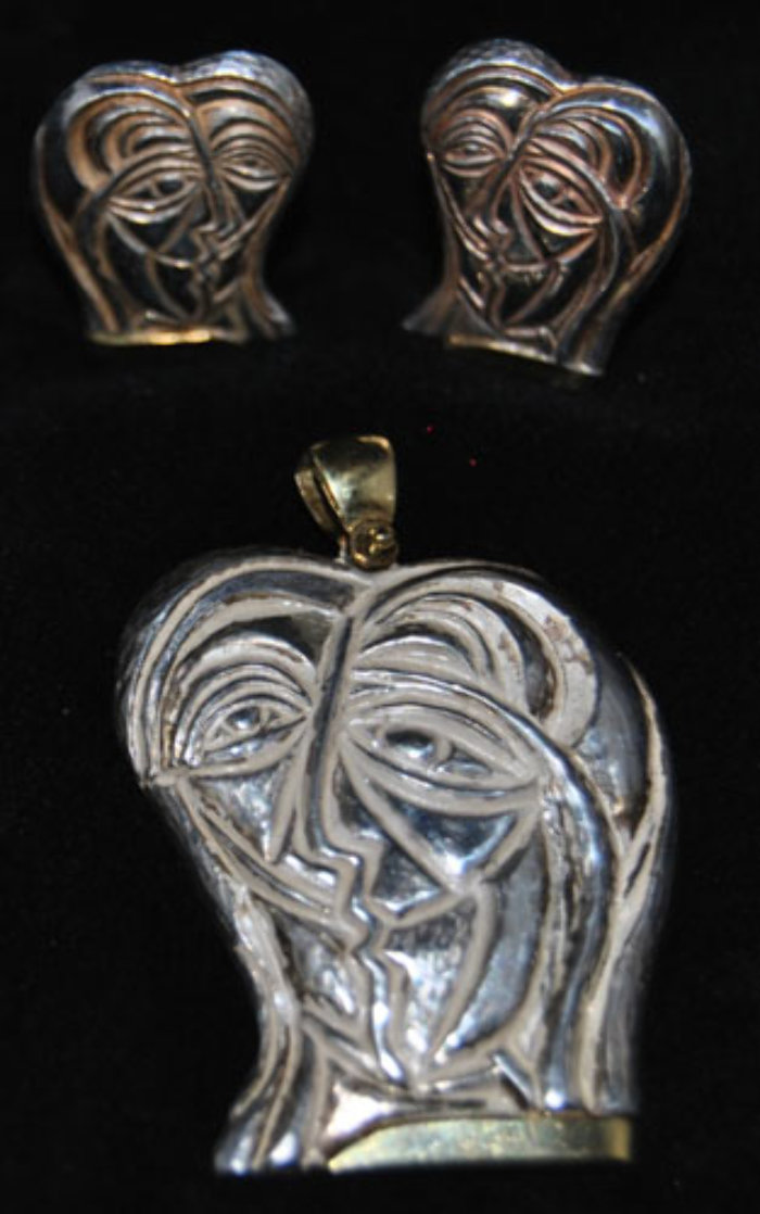 Lovers Sterling Silver Earrings and Pendant Jewelry by Anthony Quinn