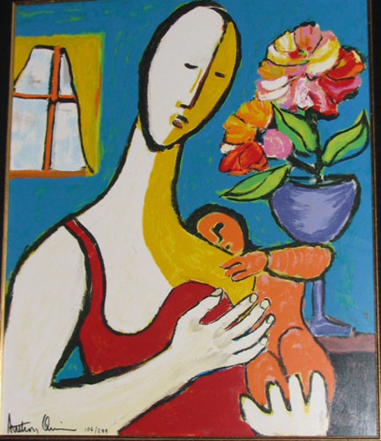 Mother and Child 1988 Limited Edition Print by Anthony Quinn