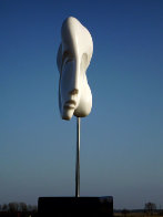 Indian Beauty Unique Carerra Marble Sculpture 11 in plus base Sculpture by Anthony Quinn - 7 Indian Beauty Unique Carerra Marble Sculpture 11 in plus base Sculpture by Anthony Quinn - 7