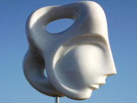 Indian Beauty Unique Carerra Marble Sculpture 11 in plus base Sculpture by Anthony Quinn - 1 Indian Beauty Unique Carerra Marble Sculpture 11 in plus base Sculpture by Anthony Quinn - 1