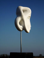 Indian Beauty Unique Carerra Marble Sculpture 11 in plus base Sculpture by Anthony Quinn - 2 Indian Beauty Unique Carerra Marble Sculpture 11 in plus base Sculpture by Anthony Quinn - 2