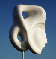 Indian Beauty Unique Carerra Marble Sculpture 11 in plus base Sculpture by Anthony Quinn - 5 Indian Beauty Unique Carerra Marble Sculpture 11 in plus base Sculpture by Anthony Quinn - 5