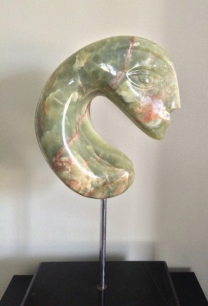 Duet Green Onyx Unique Sculpture 1980 12 in Sculpture by Anthony Quinn