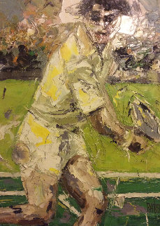 Player 1973 50x37 Super Huge Original Painting - Jim Rabby Player 1973 50x37 Super Huge Original Painting - Jim Rabby