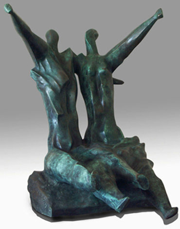 Swing Bronze Sculpture 1987 16 in Sculpture - Semion Rabinkov