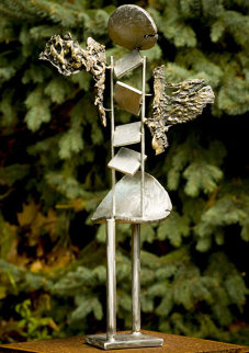 Nicka Bronze and Stainless Steel Sculpture 2008 35 in Sculpture - Semion Rabinkov