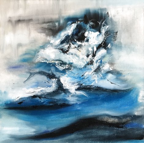 Sleeping Waves 2019 28x28 Original Painting - Alexander Radtke