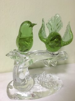 Untitled Pair of Birds Glass Sculpture Sculpture - Elio Raffaeli Untitled Pair of Birds Glass Sculpture Sculpture - Elio Raffaeli