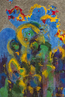 Ebullient 2008 24x18 Original Painting - Chitra Ramanathan Ebullient 2008 24x18 Original Painting - Chitra Ramanathan