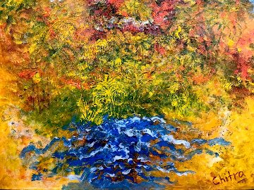 Tropical Welcome 2019 27x39 Original Painting - Chitra Ramanathan Tropical Welcome 2019 27x39 Original Painting - Chitra Ramanathan