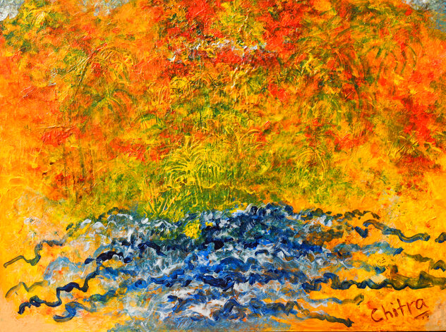 A Tropical Welcome. Sold, November 2024. Original Painting by Chitra Ramanathan