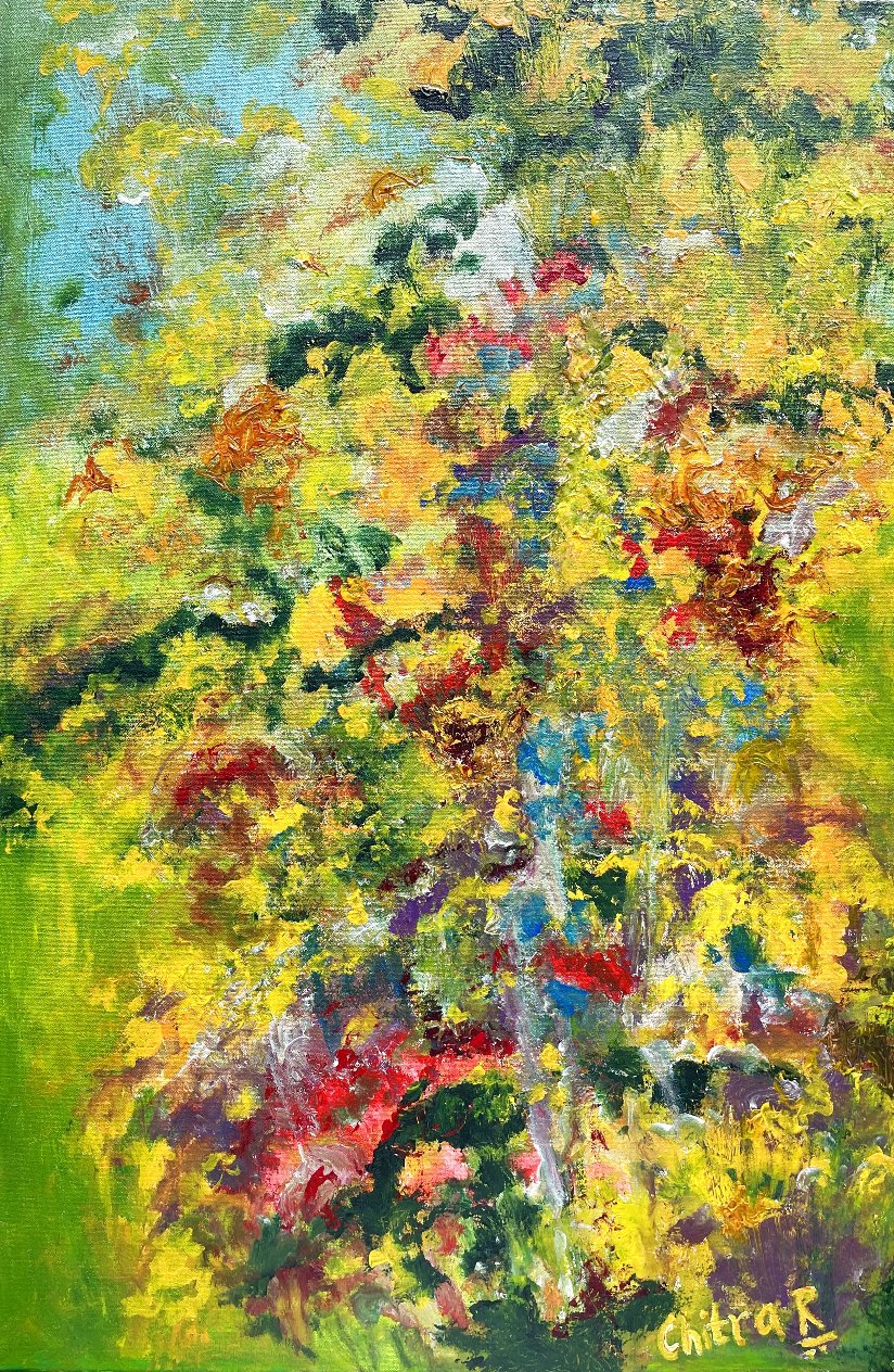 Eden, II Acrylic on Canvas 36x24 by Chitra Ramanathan - For Sale on Art ...