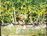 Backyard at Marnay Sur Seine 8x10 - France Original Painting by Chitra Ramanathan - 1