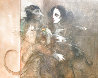 Encounter 1979 41x51 Huge Original Painting by Ramon Santiago - 0