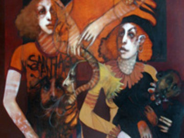 Mother Image 66x46 Original Painting - Ramon Santiago Mother Image 66x46 Original Painting - Ramon Santiago