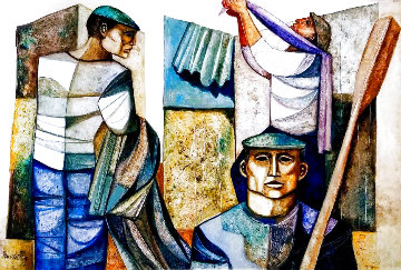 End of Day 1982 24x36 Original Painting - Lucio Ranucci End of Day 1982 24x36 Original Painting - Lucio Ranucci