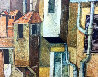 Roman Courtyard 1976 30x37 Original Painting by Lucio Ranucci - 0