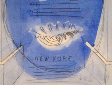 A Study For an Invitation 1950 Works on Paper (not prints) - Raoul Dufy A Study For an Invitation 1950 Works on Paper (not prints) - Raoul Dufy