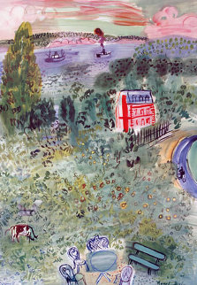 Normandie, Vintage Travel Poster 1950 Limited Edition Print - Raoul Dufy Normandie, Vintage Travel Poster 1950 Limited Edition Print - Raoul Dufy