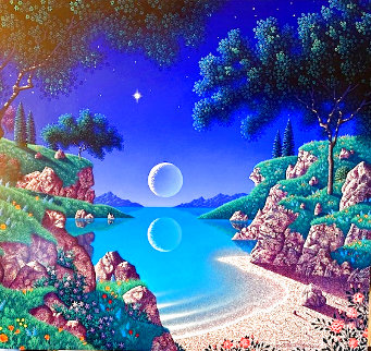 Bay of Dreams 1996 30x35 Original Painting - Jon Rattenbury Bay of Dreams 1996 30x35 Original Painting - Jon Rattenbury