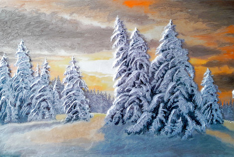 Winter Solstice Dreams 2018 24x36 Original Painting - Jon Rattenbury