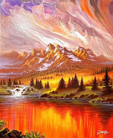 Dream of Northern Lands 2021 30x29 Original Painting - Jon Rattenbury