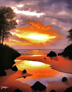 Tidal Reflections 20x16 Original Painting - Jon Rattenbury