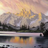 Awaiting Twilight 2014 47x47 Super Huge Original Painting by Jon Rattenbury - 2 Awaiting Twilight 2014 47x47 Super Huge Original Painting by Jon Rattenbury - 2