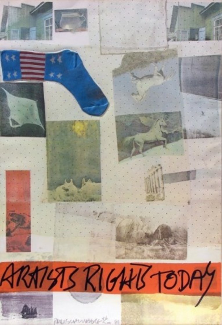 Artist's Right Today 1981 Limited Edition Print by Robert Rauschenberg Artist's Right Today 1981 Limited Edition Print by Robert Rauschenberg