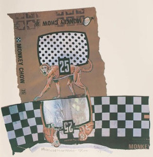 Monkey Chow, From Chow Bags 1977 48x36 Limited Edition Print - Robert Rauschenberg Monkey Chow, From Chow Bags 1977 48x36 Limited Edition Print - Robert Rauschenberg