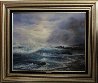 Misty Surf 1985 33x40 Huge Original Painting by Raymond Page - 1
