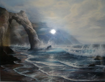 Sculpture Surf 1989 60x48 Super Huge Original Painting - Raymond Page Sculpture Surf 1989 60x48 Super Huge Original Painting - Raymond Page