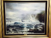 Azure Ocean 1988 32x39 Original Painting by Raymond Page - 2 Azure Ocean 1988 32x39 Original Painting by Raymond Page - 2