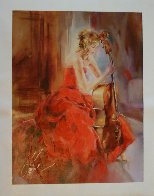 Red Note II 2009 Embellished Limited Edition Print by Anna Razumovskaya - 1 Red Note II 2009 Embellished Limited Edition Print by Anna Razumovskaya - 1